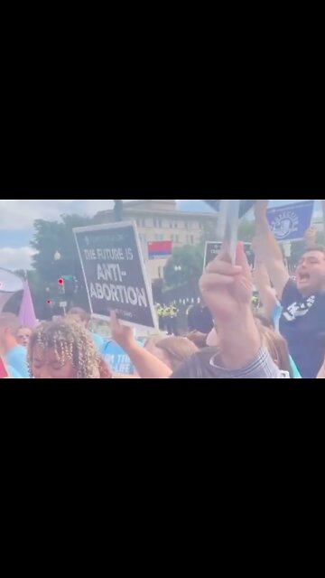 The celebratory moment the Supreme Court overturned Roe v Wade!