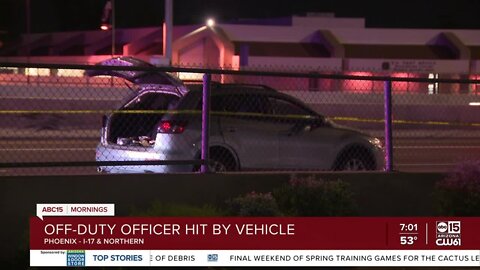 Off-duty Phoenix PD sergeant struck by car along I-17 near Northern Avenue