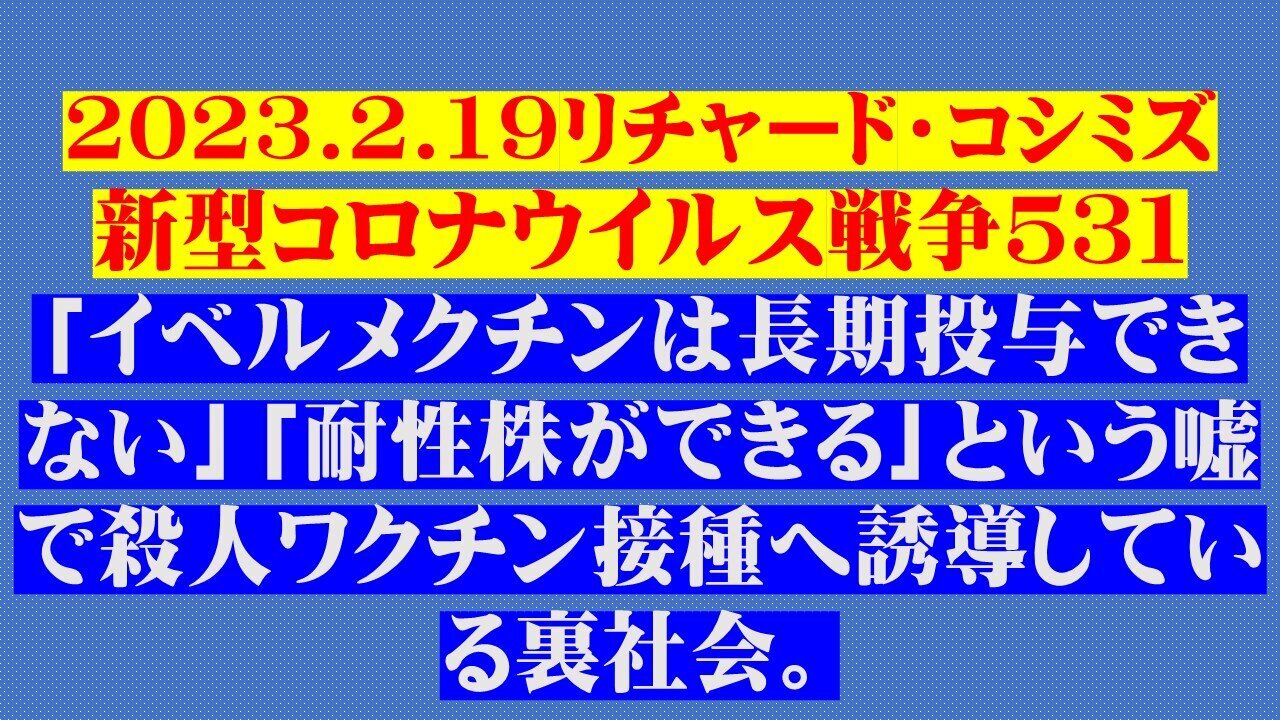 2023.02.19 リチャード・コシミズ新型コロナウイルス戦争531