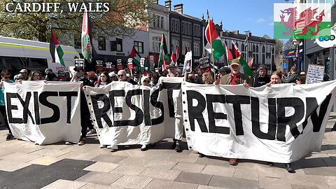 Stop Arming Israel. March for Palestine, St John Street, Cardiff Wales