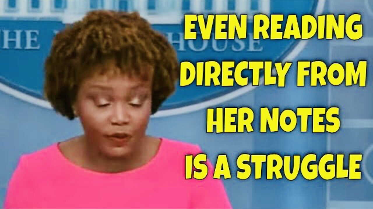 Somebody Send Karine Jean-Pierre to a REMEDIAL READING Program!