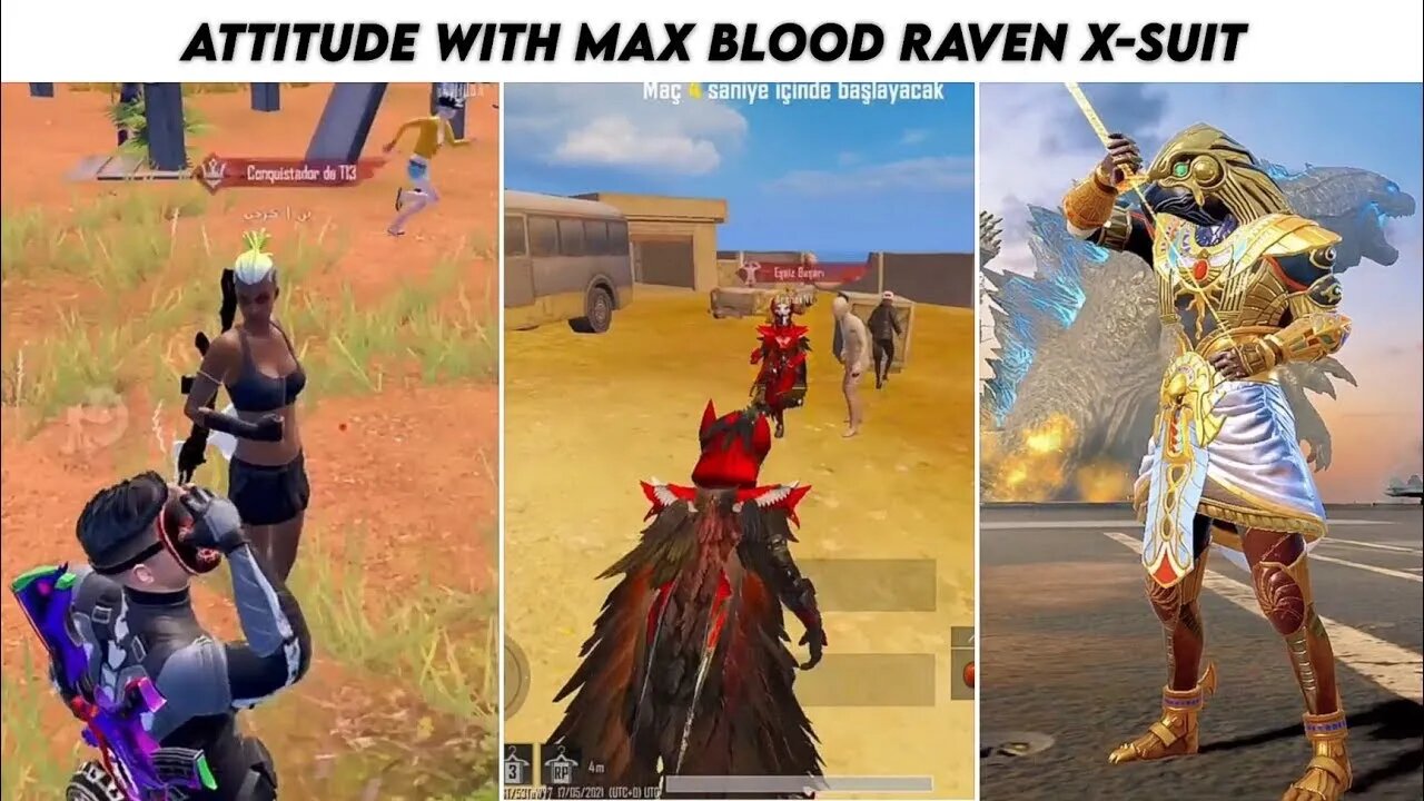 Pubg Mobile Attitude 😈 With Revenge Kill Max Blood Raven X-Suit | Part 11 | Xbot 2.0