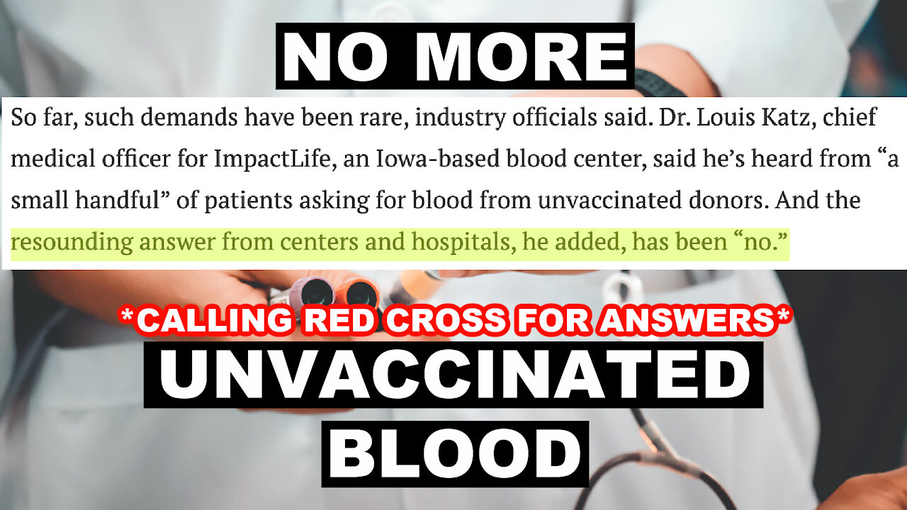 No More Unvaxxinated Blood For Those Who Need A Blood Transfusion
