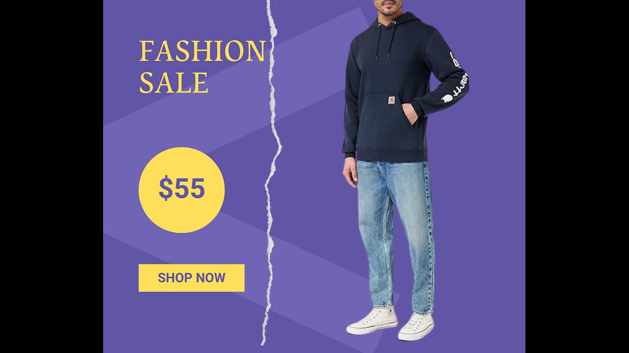 Carhartt Men's Loose Fit Midweight Logo Sleeve Graphic Sweatshirt