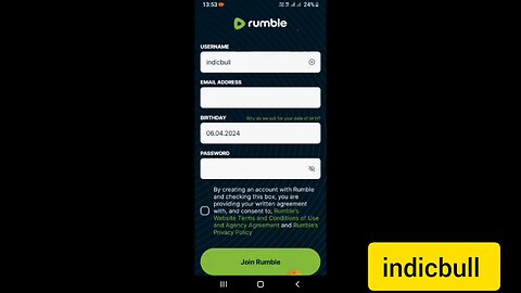 How to create account on Rumble App