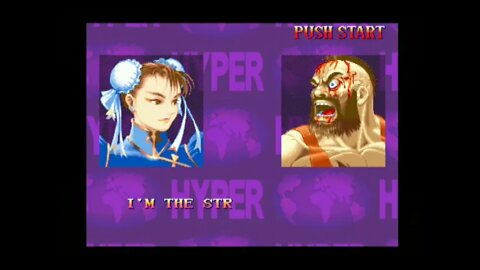 Hyper Street Fighter 2 Nerf AI (PS2) - Chun Li (Super) - Hardest - No Continues