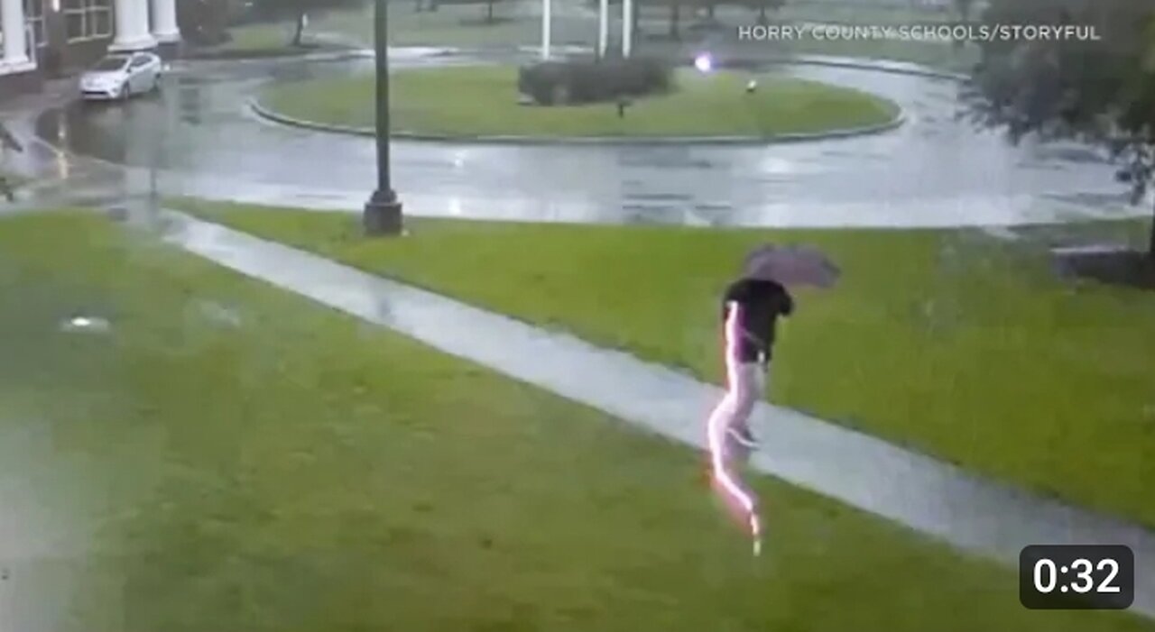 Man struck by lightning while walking in storm - ABC7