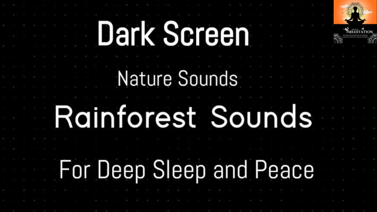 40 Min Of Soothing Rainforest Sounds For Sleep And Relaxation | Dark Screen | Nature Ambience