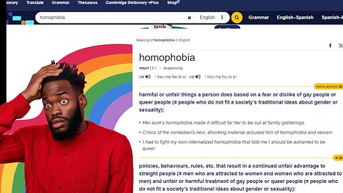 The Insidious Changing Of Definitions| A Case Study Of "Homophobia"