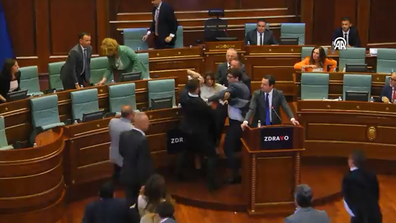 Mass brawl in Kosovo parliament 🥊