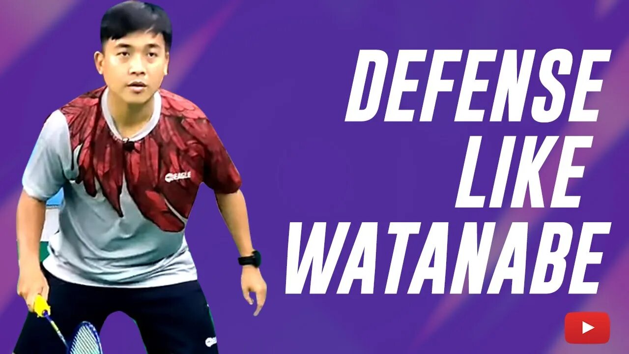 Defense Like Watanabe Backhand Cross Court featuring Fikri fazrin (Eng Subs) #badminton #bulutangkis