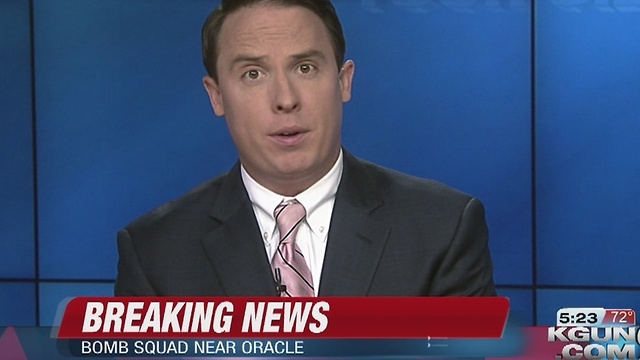 Suspicious item reported near Oracle and Wetmore