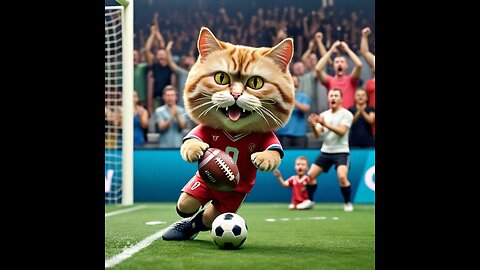 Cat footballer #Cat #catlover #rumbleshorts