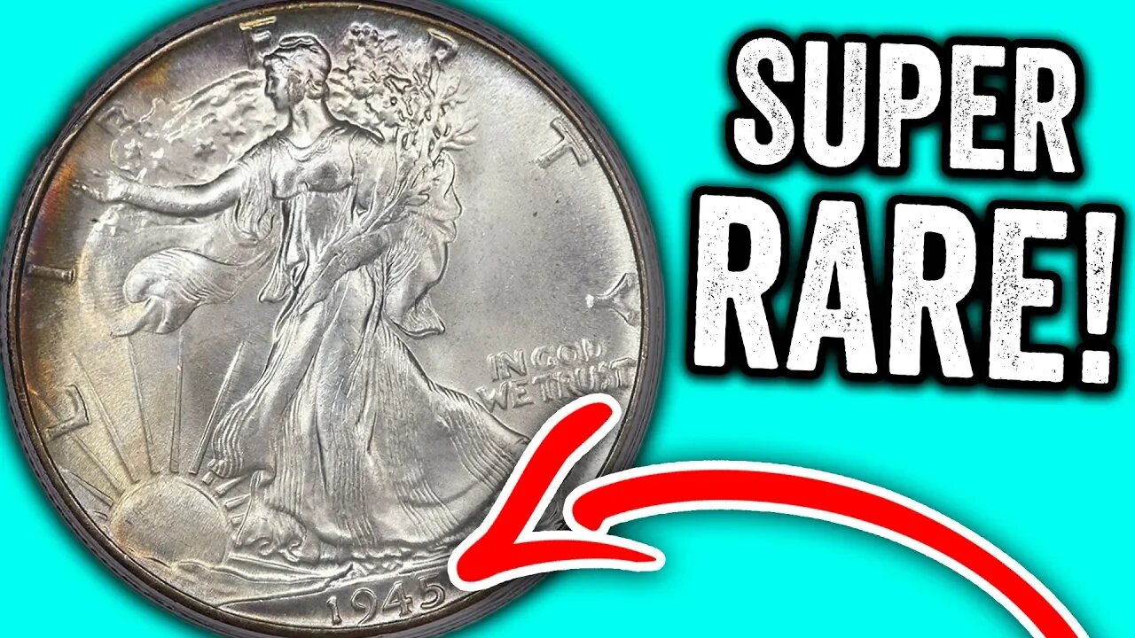 SUPER RARE SILVER HALF DOLLARS WORTH MONEY - 1945 WALKING LIBERTY HALF DOLLAR VALUE