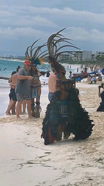 On the Beach in Cancun Mexico
