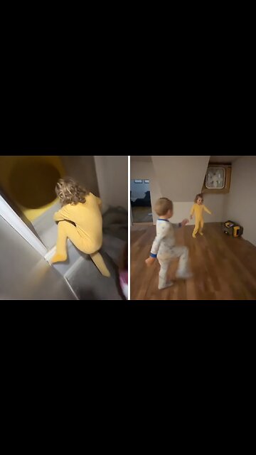 Siblings have the coolest addition in their new playroom