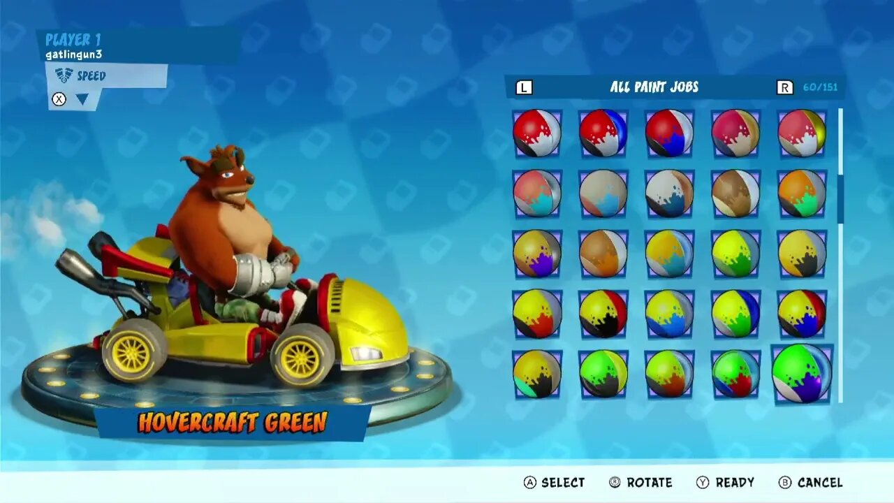 All Team Bandicoot Kart Paint Jobs Showcase - Crash Team Racing Nitro-Fueled