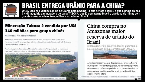 Governo não vendeu URÂNIO pra China