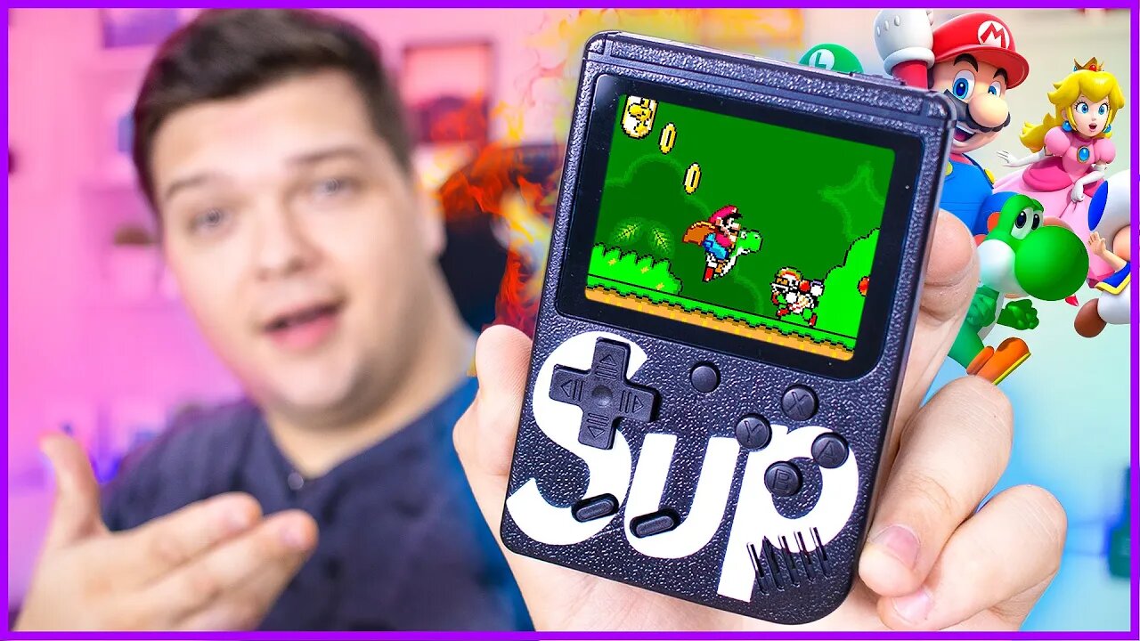 NOSTÁLGICO! um GAMEBOY com Jogos RETRÔ! SUP GAMEBOX! 400 jogos em 1