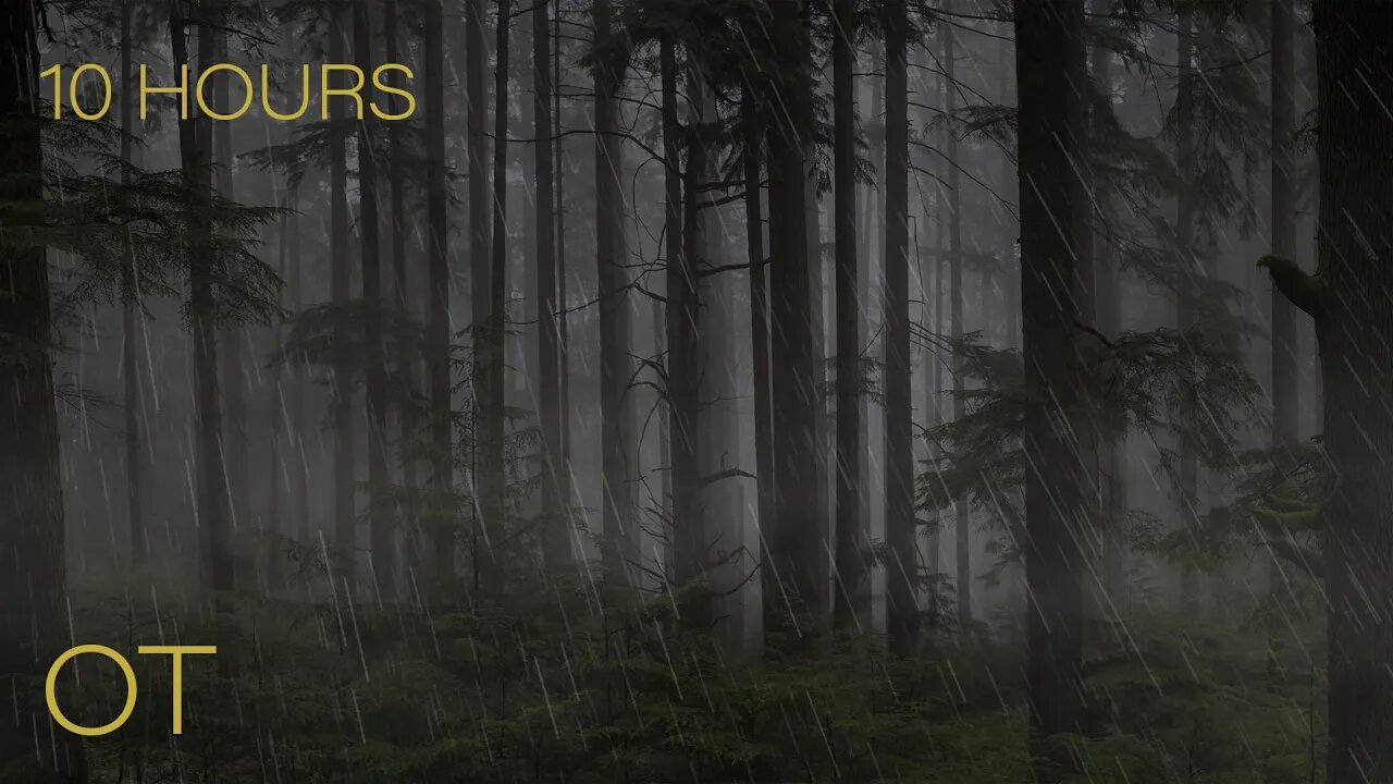 Moody Stormy Night in the Oregon Woods | Soothing Rain & Thunder Sounds | Relax | Study | Sleep