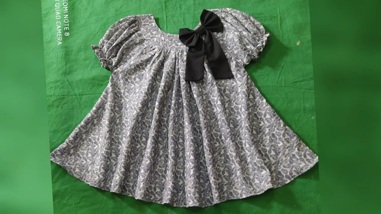 Baby frock cutting and stitching