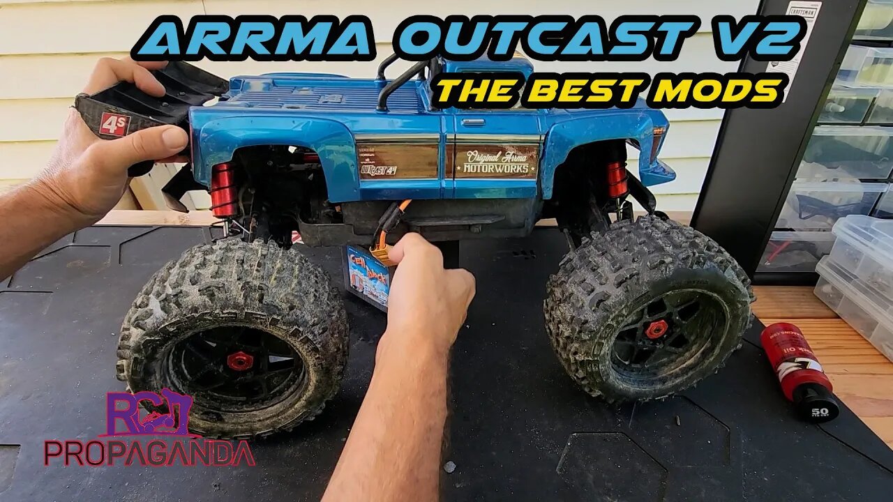 Arrma Outcast V2 Updated Mods Plus Bashing The FreshPark Quarter Pipe