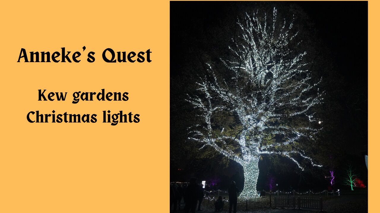 Kew Gardens Christmas lights 2022. Royal Botanic Gardens Kew London.