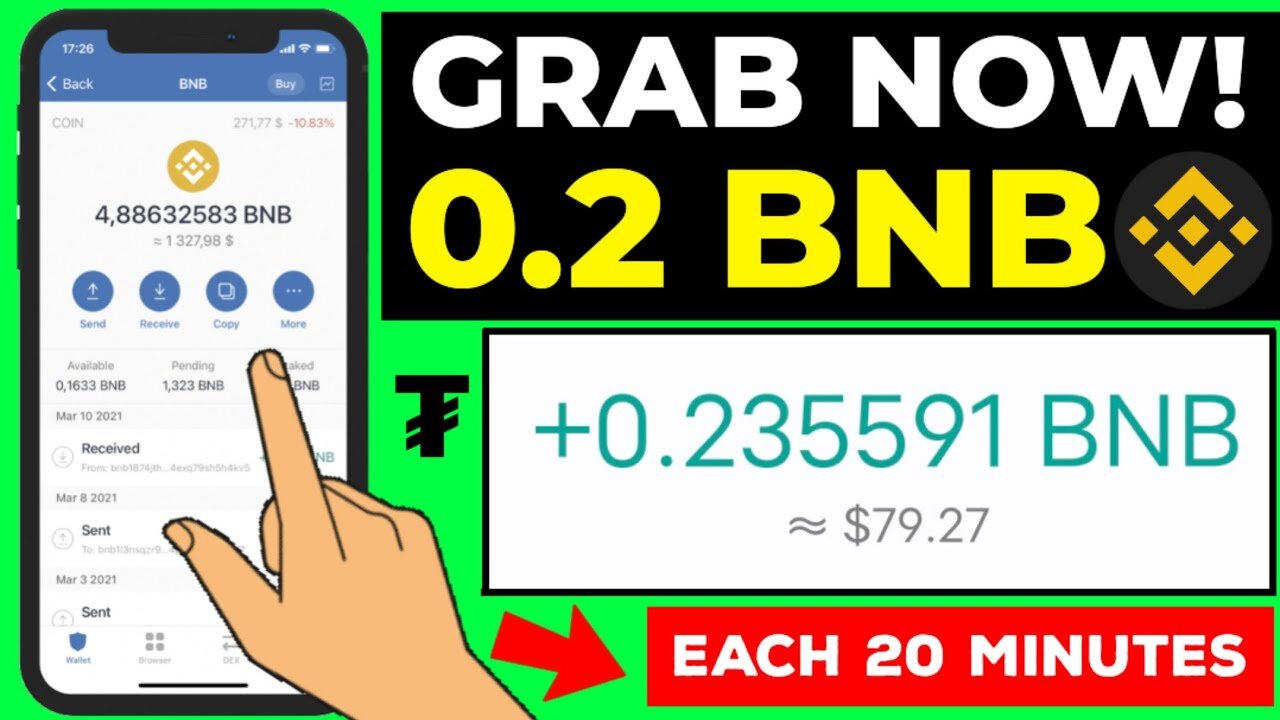 GRAB 0.2 BINANCE COIN Every Twenty Minutes