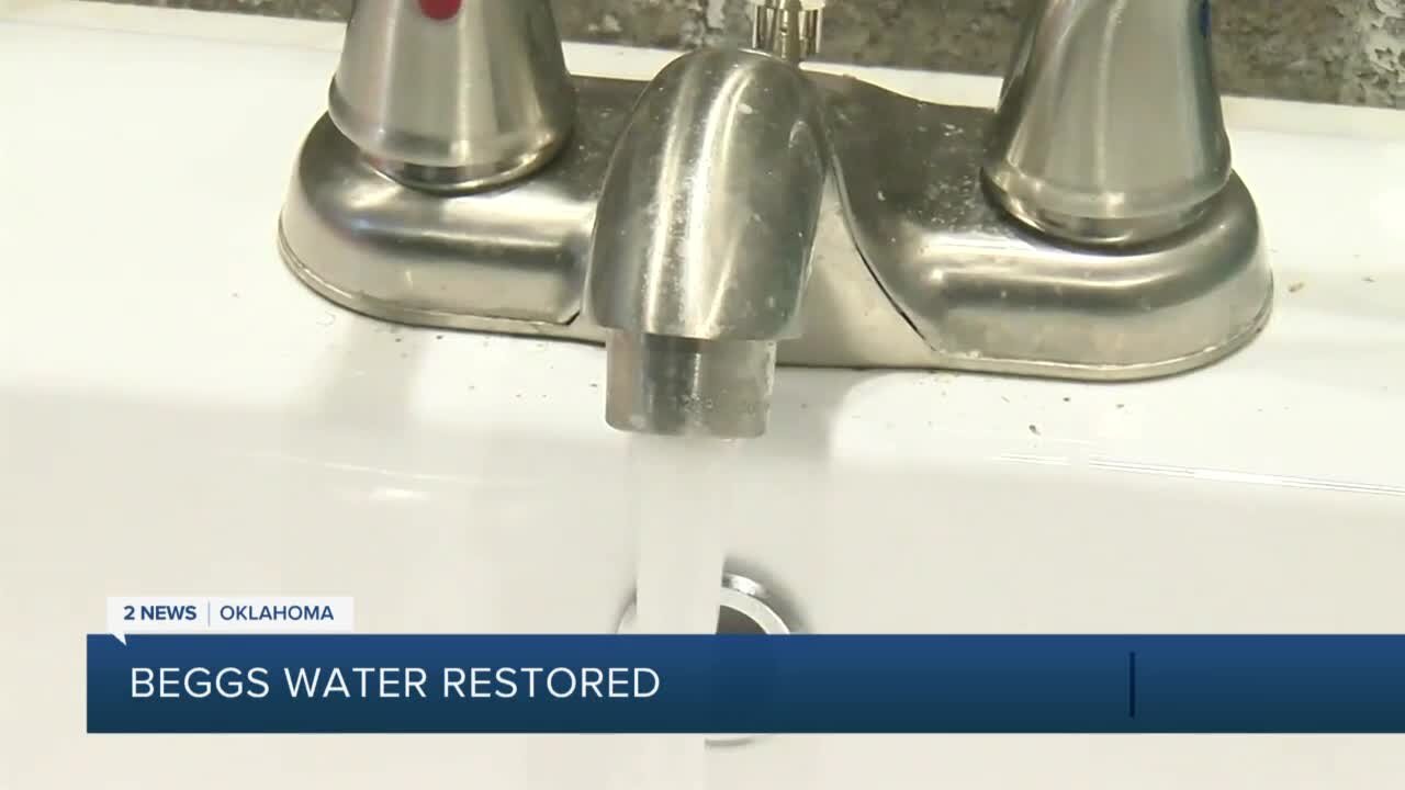 Beggs water restored, community cautiously optimistic