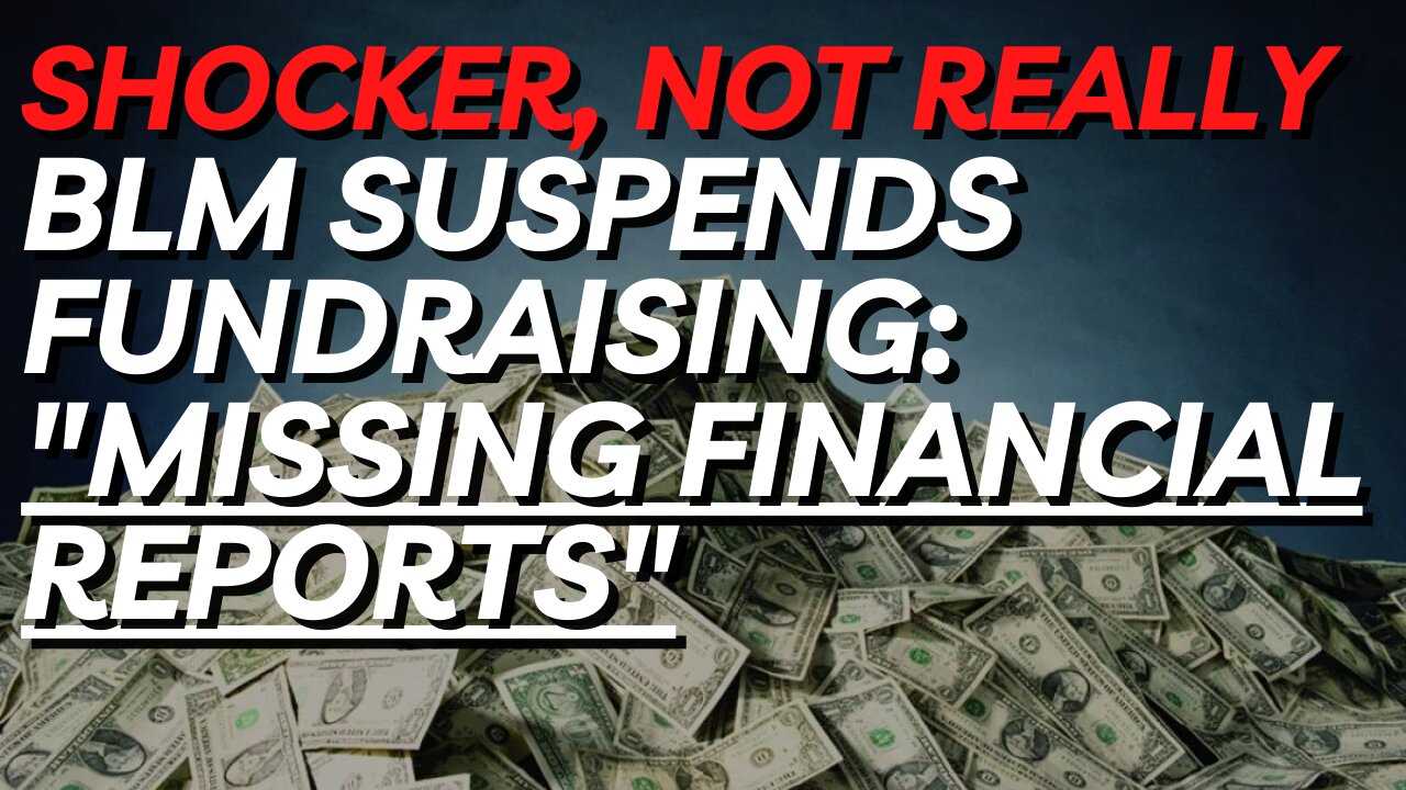 BLM Suspends Fundraising Due To Missing Financial Reports. Shocker.....no one said.
