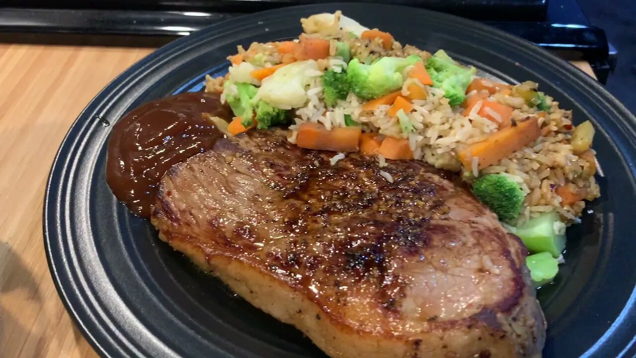 Cooking Steak Dinner In A Van