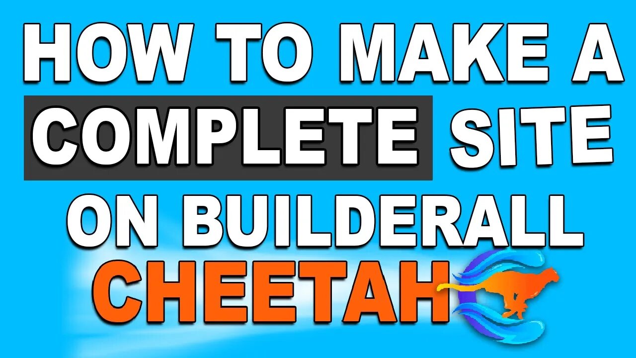 How To Make A Complete Site Step-By-Step On Builderall Cheetah Builder