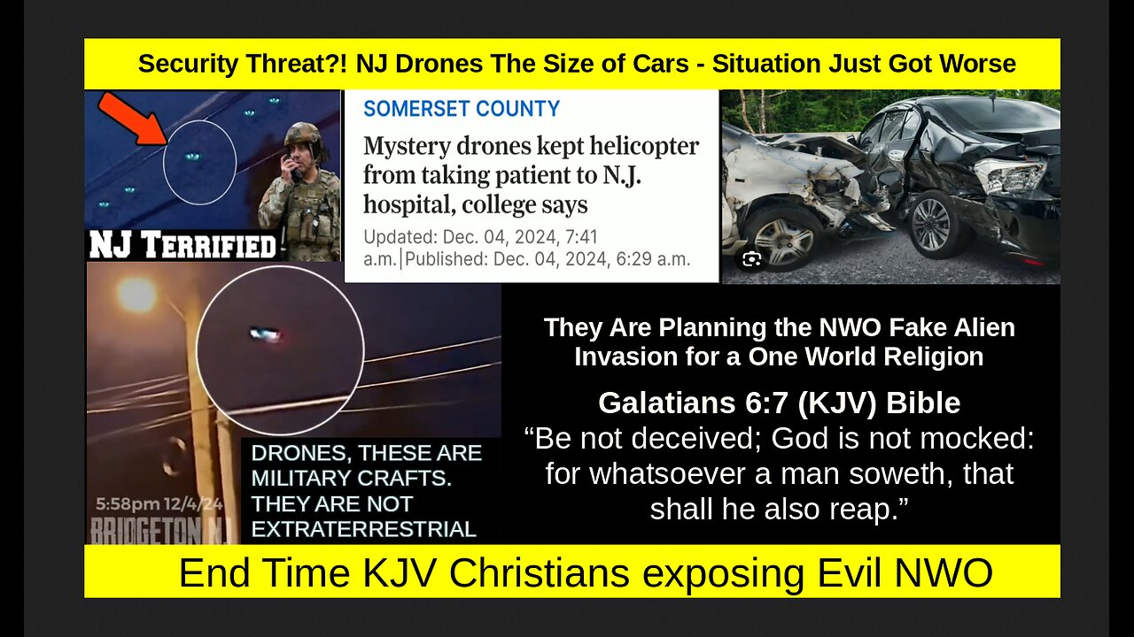 Security Threat?! NJ Drones The Size of Cars - Situation Just Got Worse