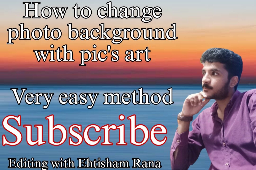 How to change photo background with pic's art