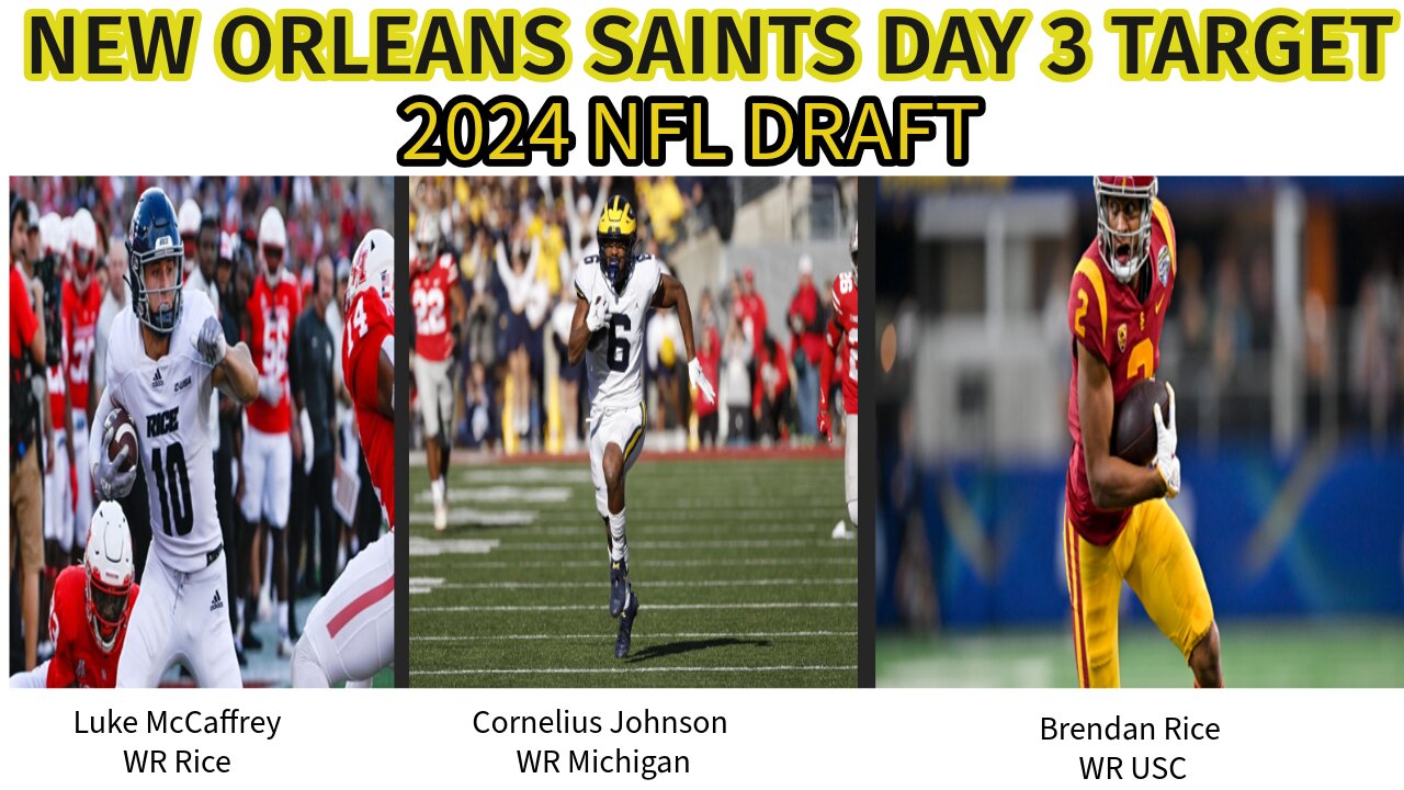 Three Reasons Why the Saints Should NOT Draft a WR in First Two Rounds