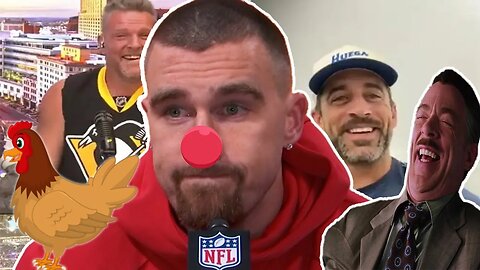 Travis Kelce CHICKENS OUT debating Aaron Rodgers on THE JAB! Gives a COWARD excuse for REJECTING it!