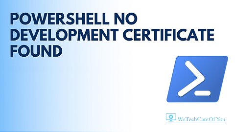 SPFx PowerShell - No development certificate found