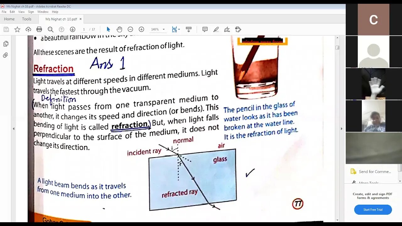 Class 7th Science Zoom Online Class 30 Nov 2020