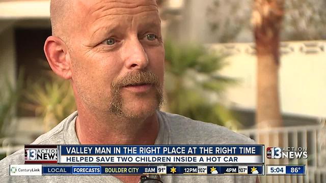 Las Vegas valley man saves two children inside a hot car