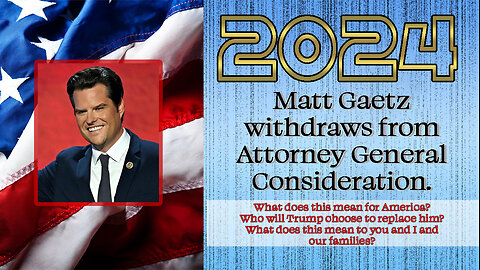 Matt Gaetz Step's Down As Attorney General