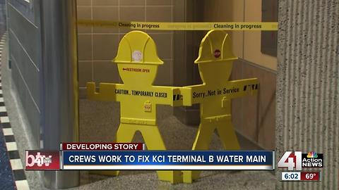 Water shut off at KCI Terminal B after line break