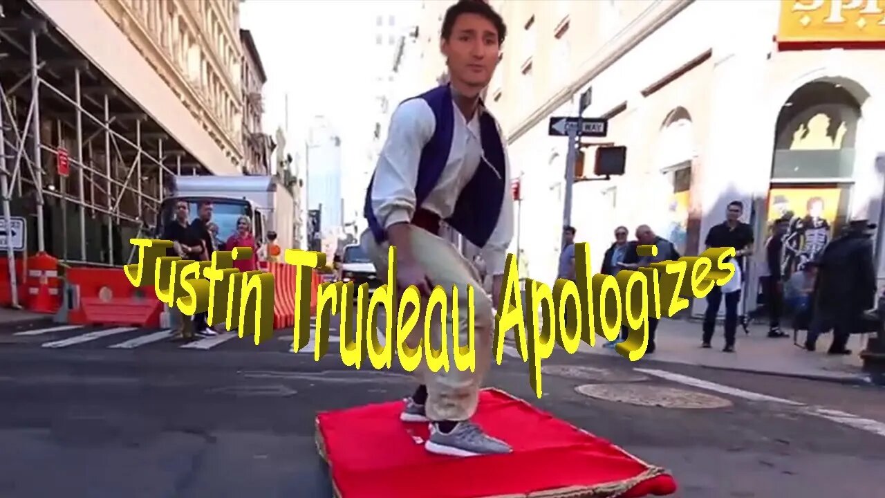 Justin Trudeau apologizes for dressing up like Aladdin.