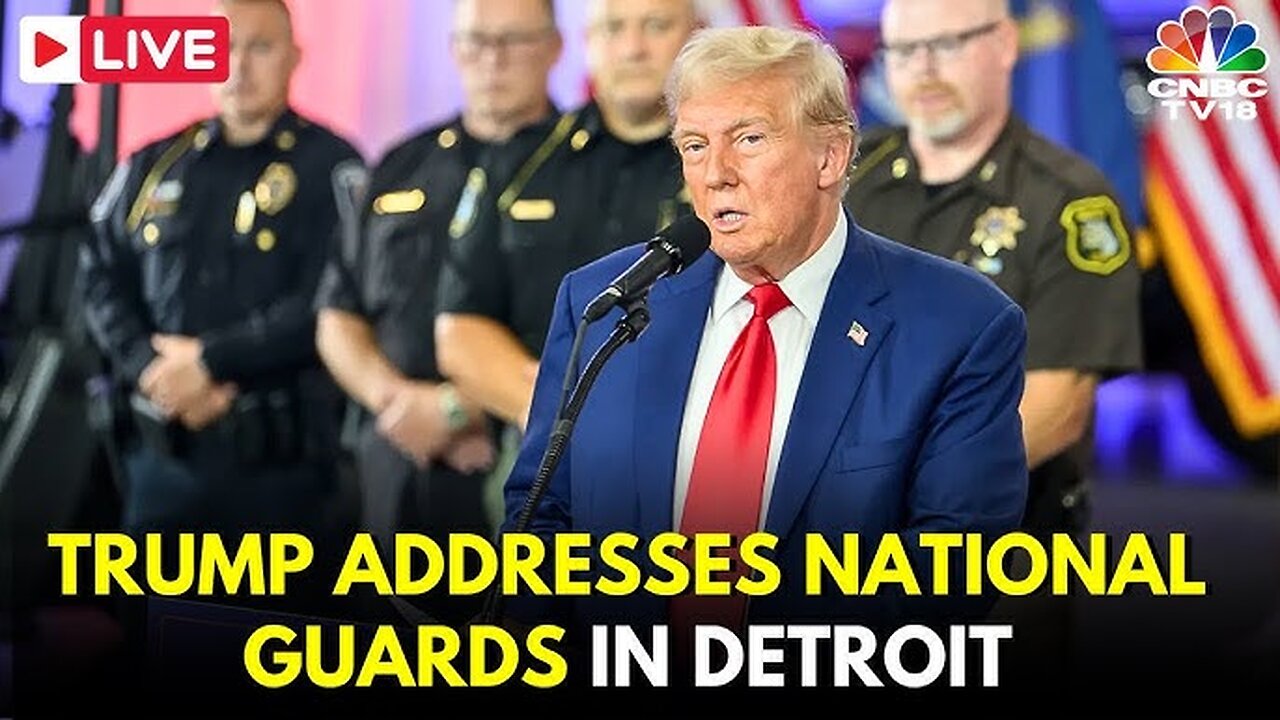 LIVE: Donald Trump speaks to National Guard in Detroit