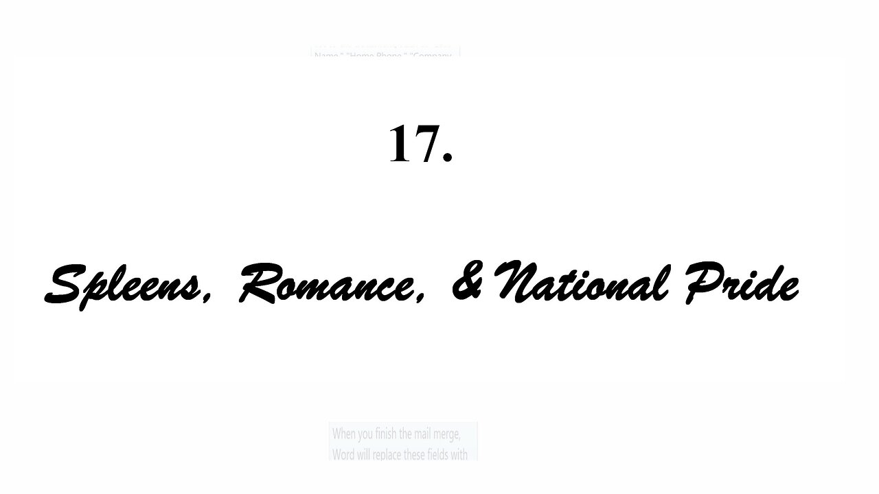 Scuds, Duds & Tyre Ch 17 by Joseph Wouk - Spleens, Romance, & National Pride