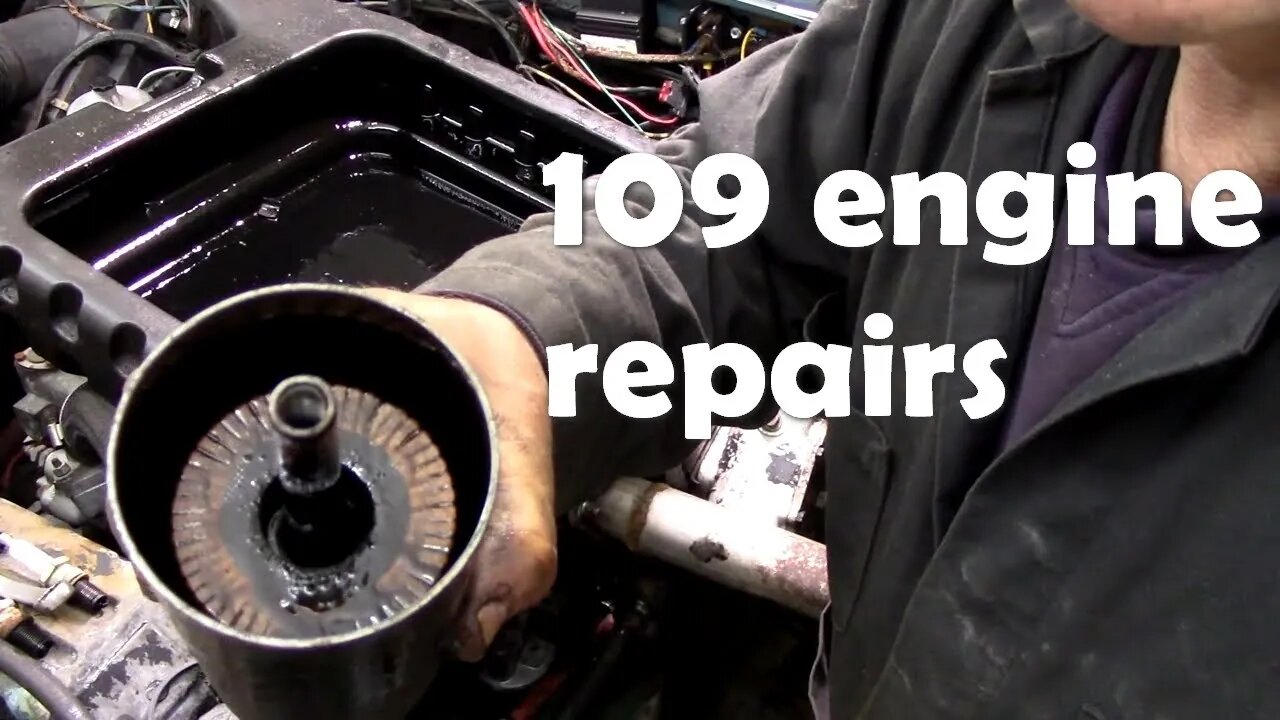 109 exhaust valve adjustment, and a very dodgy oil filter!