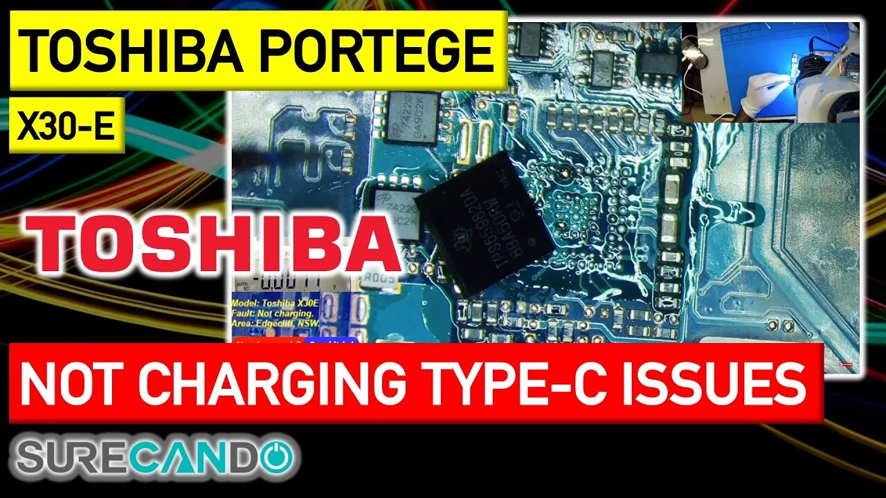 Toshiba Portege X30-e Not charging or turning on Type-C Controller Issues