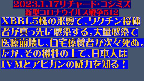 202３.１．17リチャード・コシミズ 新型コロナウイルス戦争５１２