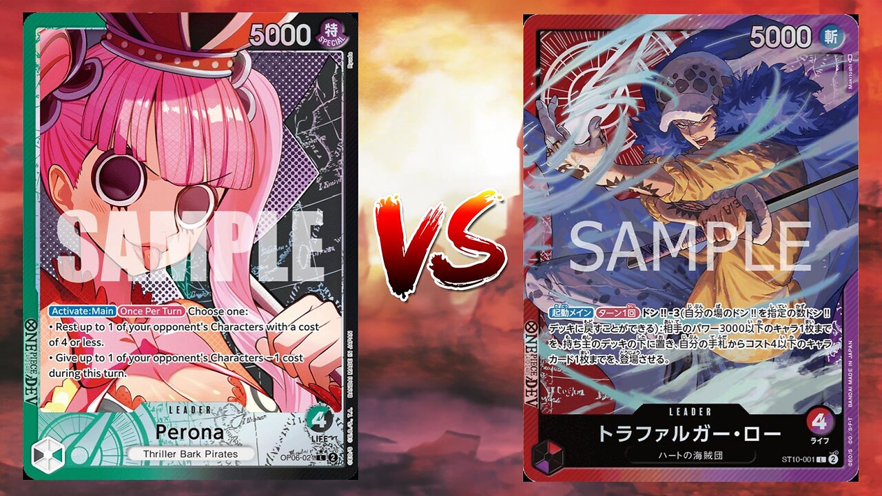 One Piece TCG Perona VS Monkey D Garp And Purple Red Trafalgar Law!!