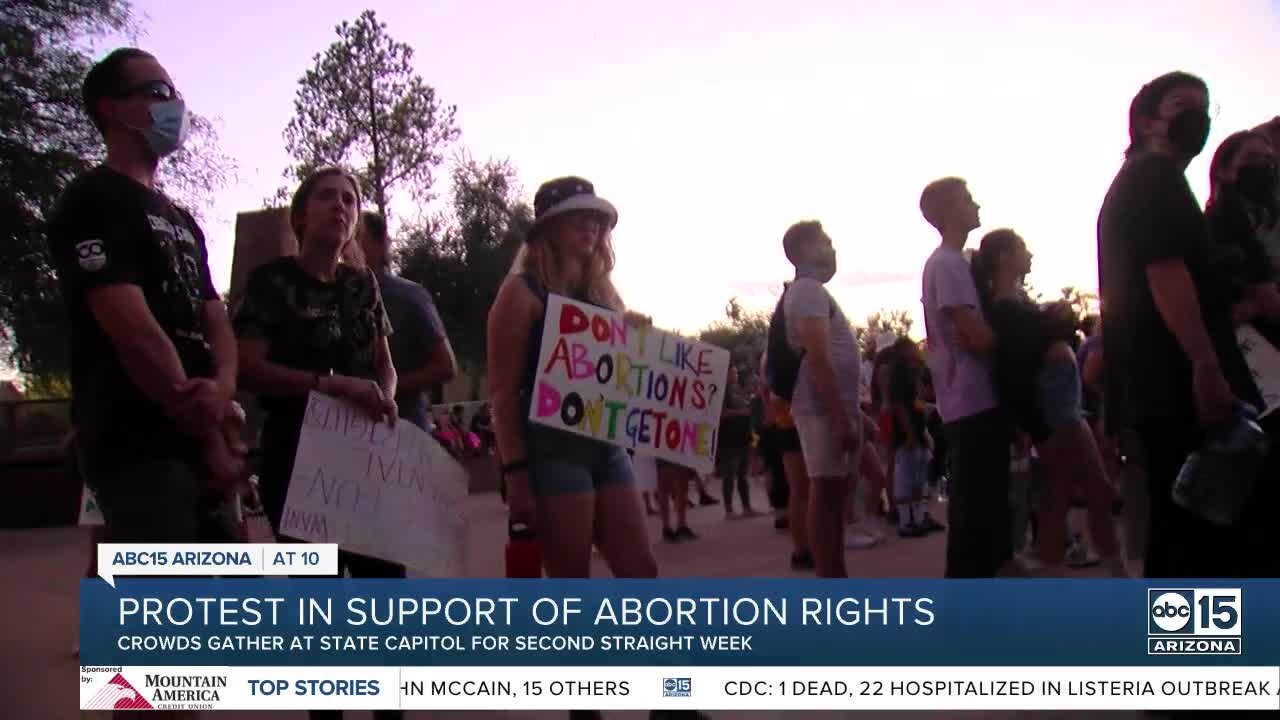 Hundreds march near Capitol one week after Supreme Court overturned Roe v Wade