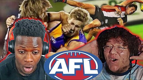 American & British React to AFL Biggest HITS & BUMPS